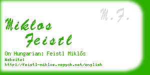 miklos feistl business card